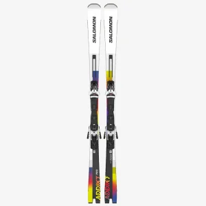 Sci Salomon Addikt Pro / Bianco - Multicolor + Attacco MI 12