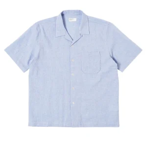 Camicia Seersucker Uomo Pale Blue