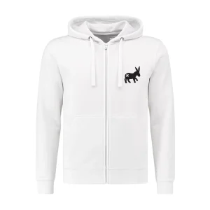 Maglia Hoodie Full-Zip Uomo White/Blue