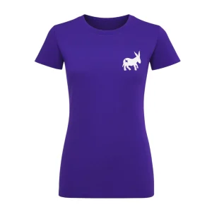 T-shirt Classic Logo Donna Plum/White
