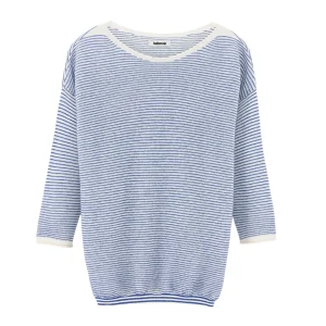 Maglia Neep Boat Neck Donna Bleu/White