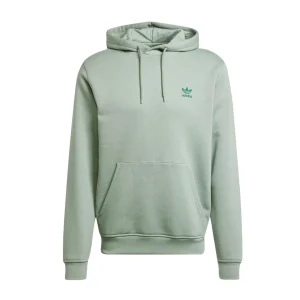 Maglia Trefoil Essential Hoodie Uomo Silver Green