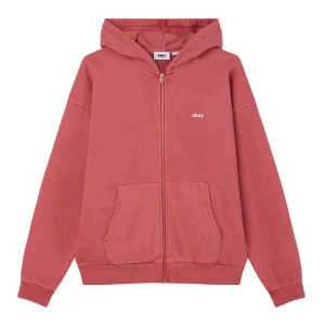 Maglia Lowercase Zip Hoody Pigment mineral Red