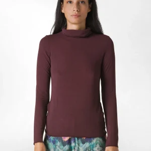 MAGLIA MANICA LUNGA E COLLO ALTO MISTO CASHMERE