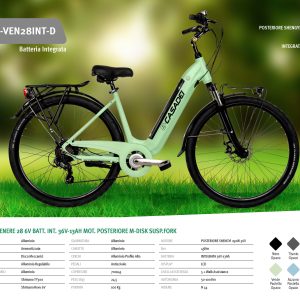 Bicicletta Elettrica E-VEN28INT-D 28" 6V Cicli Casadei