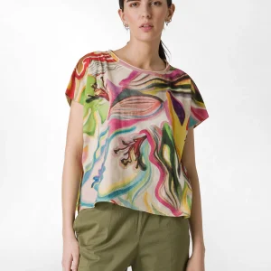 T-SHIRT ORGANICA AMPIA STAMPA FANTASIA