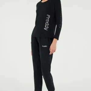 Pantaloni FREDDY sportivi coulisse e bande laterali animalier