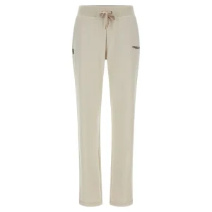 Pantaloni in felpa con dettagli bronzo e fondo dritto