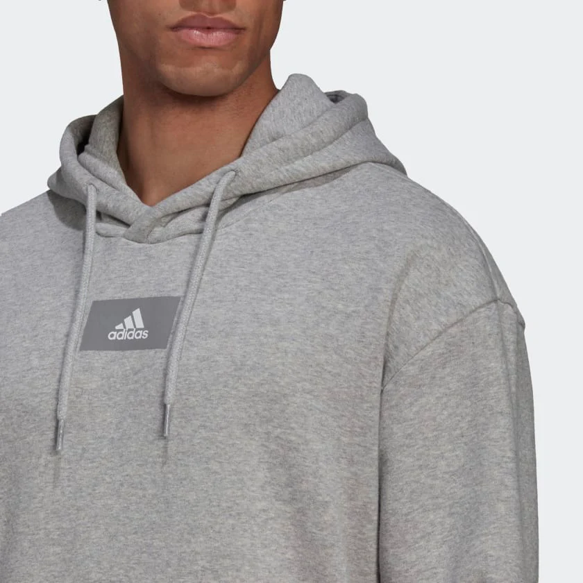 FELPA ADIDAS CON CAPPUCCIO ESSENTIALS FEELVIVID COTTON FLEECE DROP SHOULDER - immagine 6