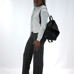 PANTALONE PALAZZO JACQUARD A QUADRI DEHA