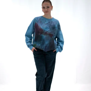 FELPA COMFY GIROCOLLO CON STAMPA DEHA