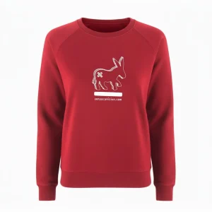 Maglia Girocollo Logo Donna Rossa