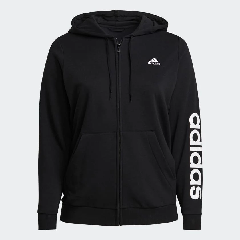 FELPA ADIDAS HOODIE ESSENTIALS LOGO FULL-ZIP (TAGLIE FORTI) - immagine 4
