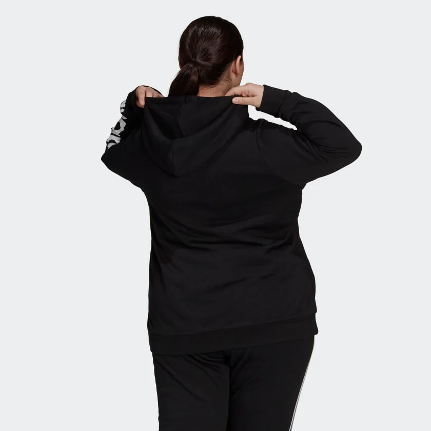 FELPA ADIDAS HOODIE ESSENTIALS LOGO FULL-ZIP (TAGLIE FORTI) - immagine 3