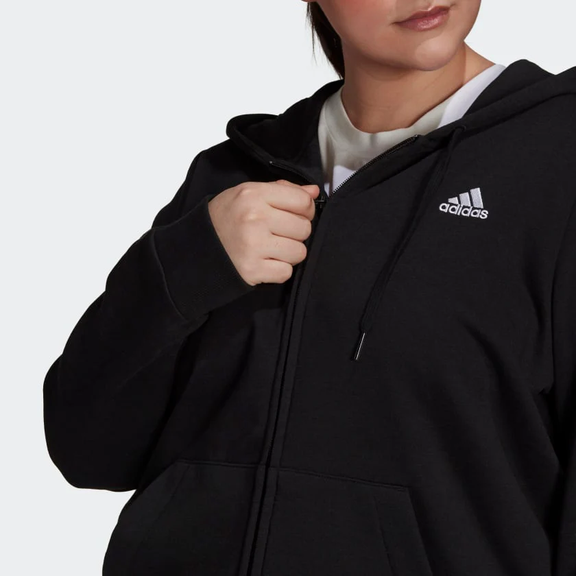 FELPA ADIDAS HOODIE ESSENTIALS LOGO FULL-ZIP (TAGLIE FORTI) - immagine 6