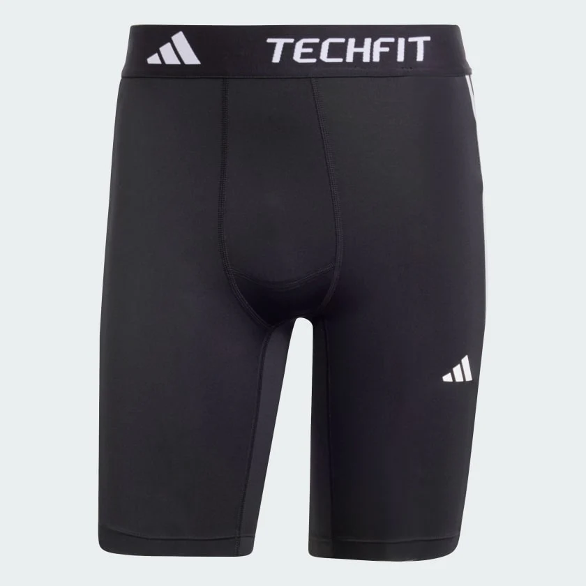 Leggings corti da allenamento TECHFIT Compression 3-Stripes - immagine 4