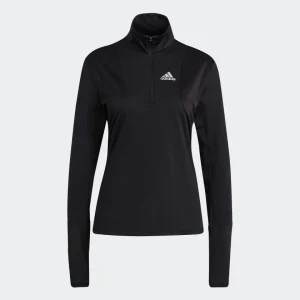 T-shirt ADIDAS OWN THE RUN 1/2 ZIP Black