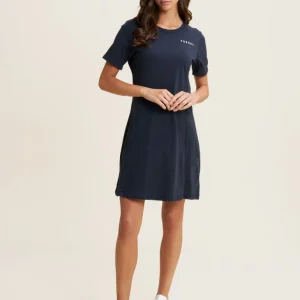 Vestito a maniche corte in jersey con dettagli floreali