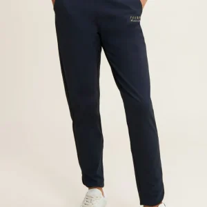 Pantaloni slim fit in jersey con dettagli floreali
