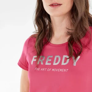 T-shirt in tessuto tecnico traspirante riciclato con stampa FRWBHT1