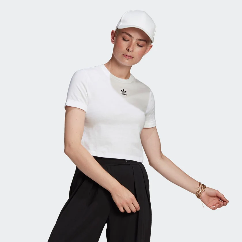 T-SHIRT ADICOLOR CLASSICS ROLL-UP SLEEVE CROP