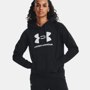 Felpa con cappuccio UA Rival Fleece Big Logo da donna