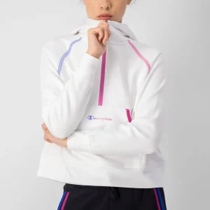 Felpa CHAMPION Half Zip Con Cappuccio, Dettagli Colorati E Interno Felpato