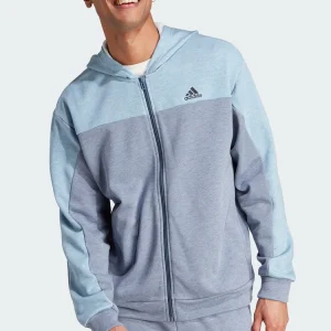 Felpa con cappuccio e zip intera melange M MEL FZ