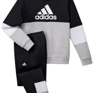 Tuta Adidas B Cb Fl Ts Nera e Grigia bambino