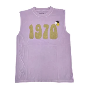 Canotta 1970 Biker Donna Lilac