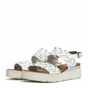 Sandali donna in pelle intrecciata